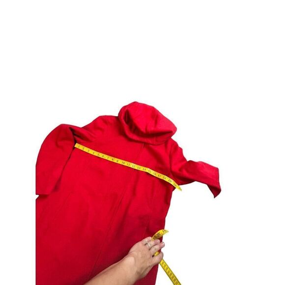 J. Jill Women's Red Wool Blend Hooded Coat Size S - Picture 2 of 9